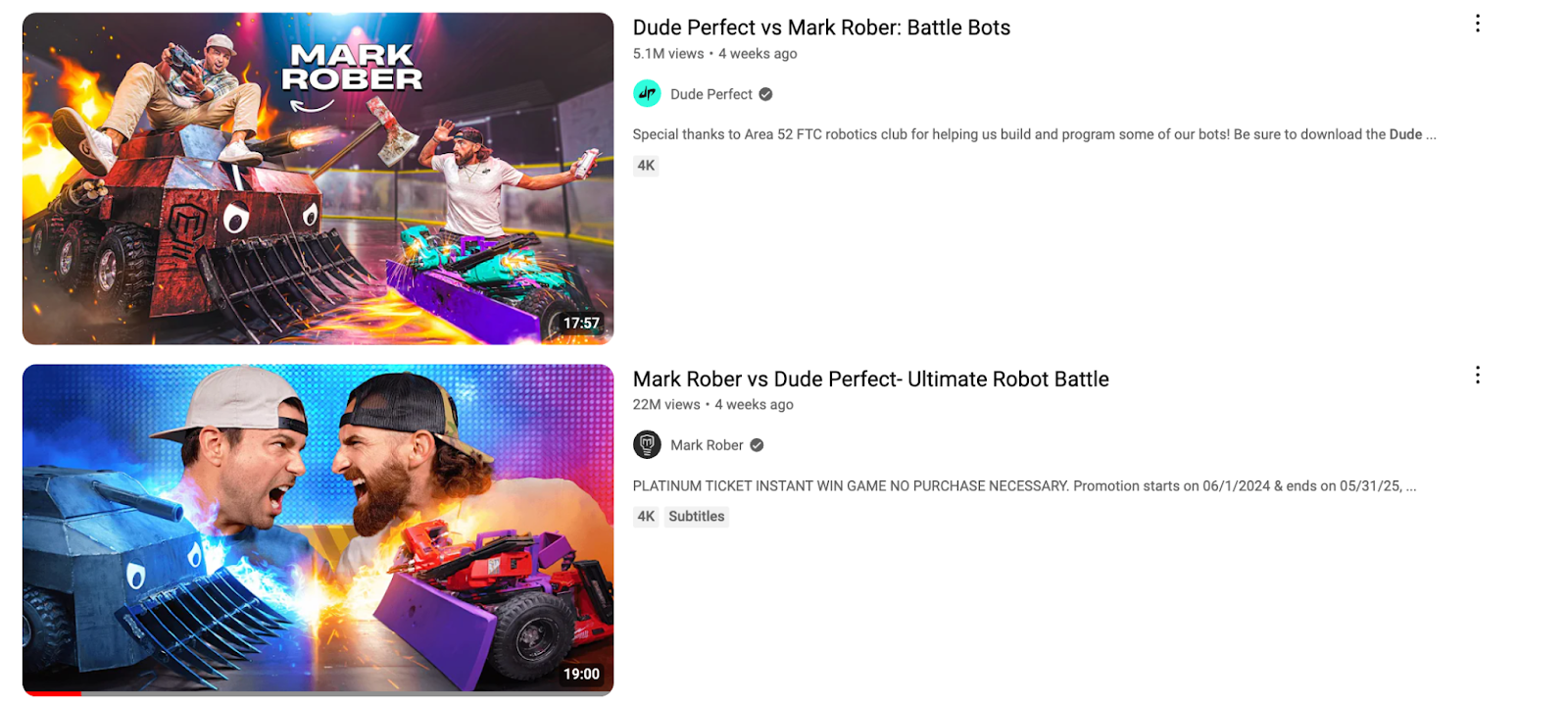 Dude Perfect and Mark Rober