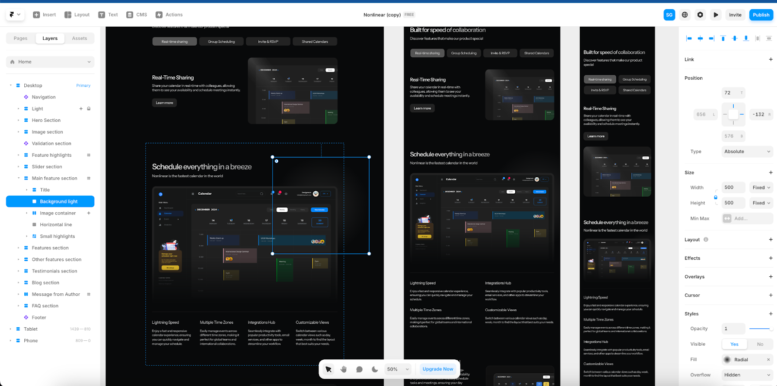 Framer interface