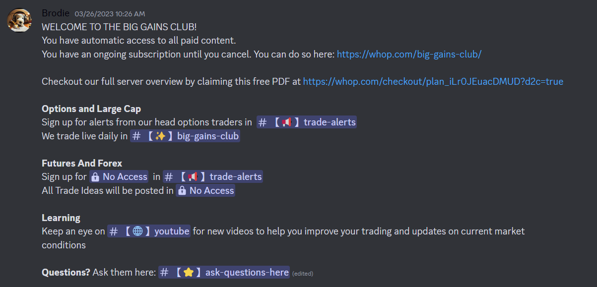 big gains club discord