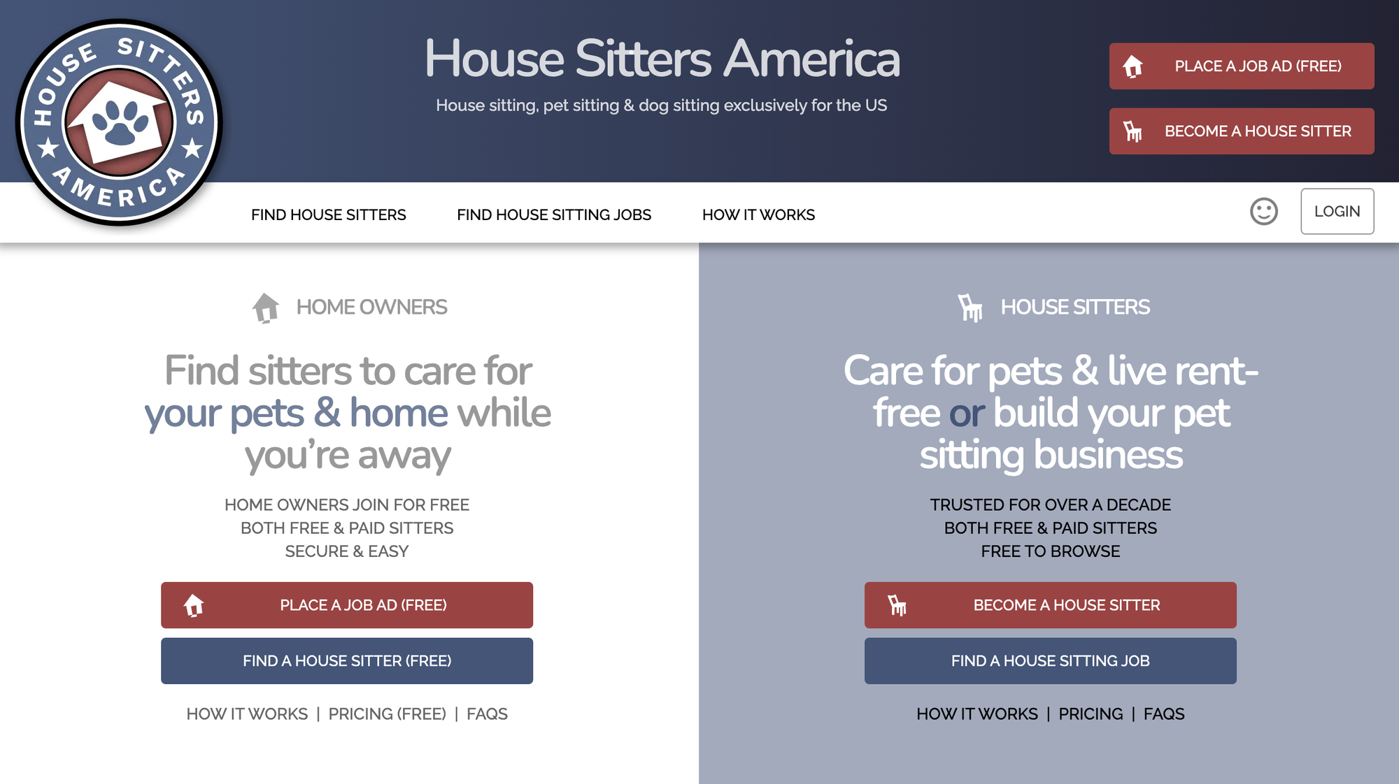 House sitters Amercia