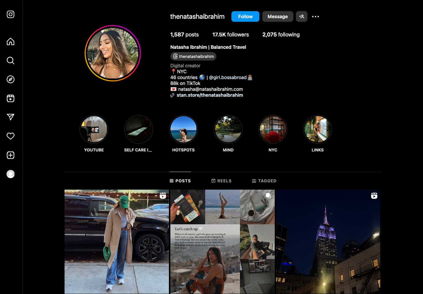 Natasha Ibrahim instagram screenshot