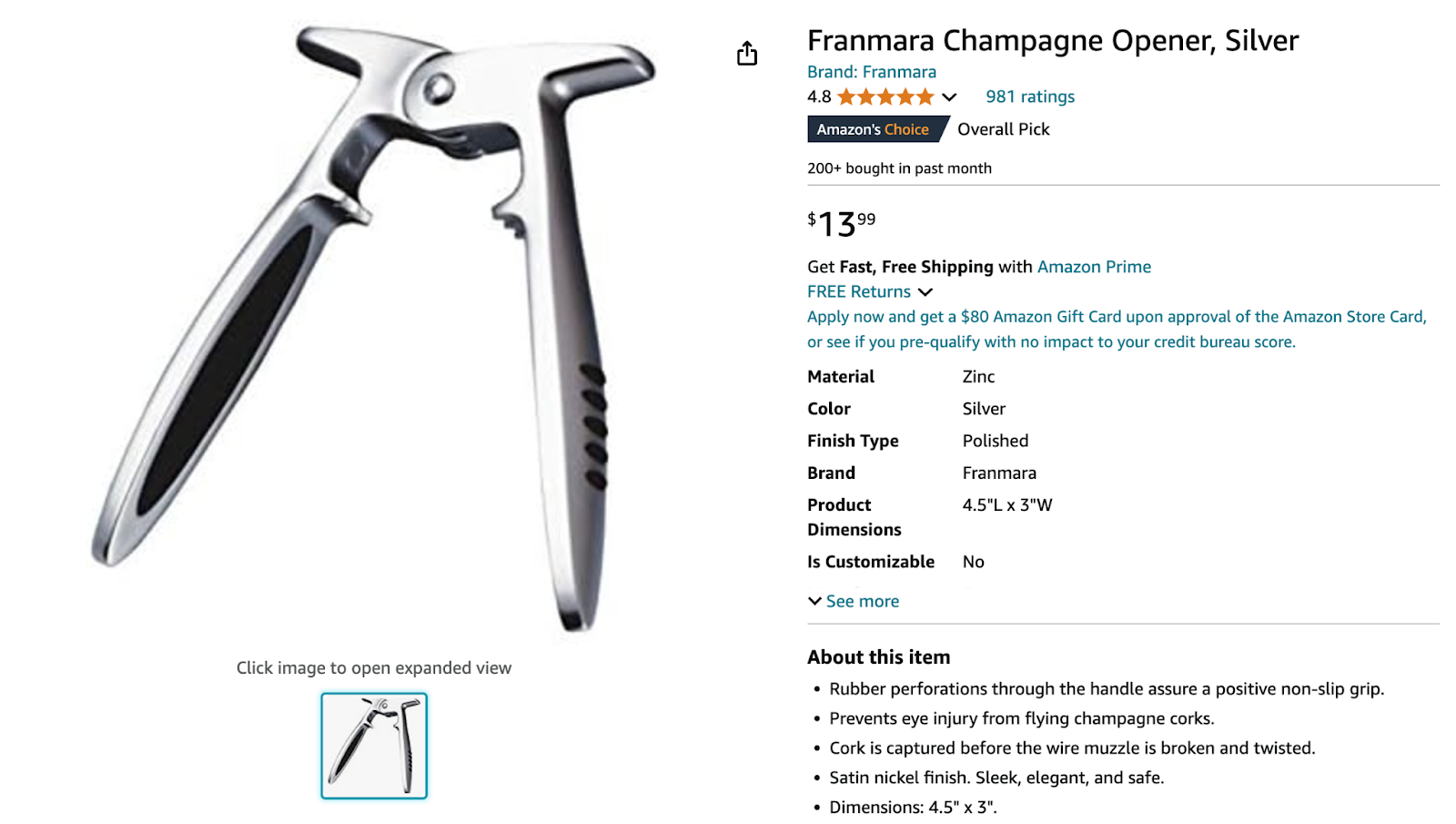 Champagne bottle openers