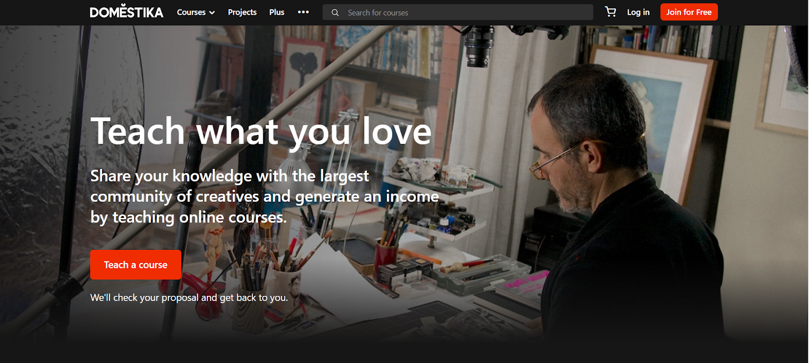 Become teacher Domestika