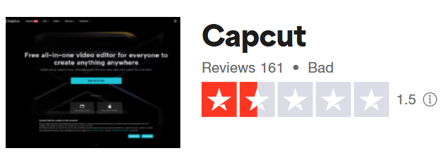 CapCut Trustpilot