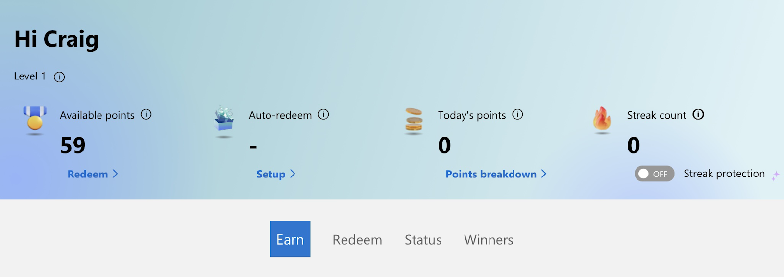 Microsoft Rewards platform