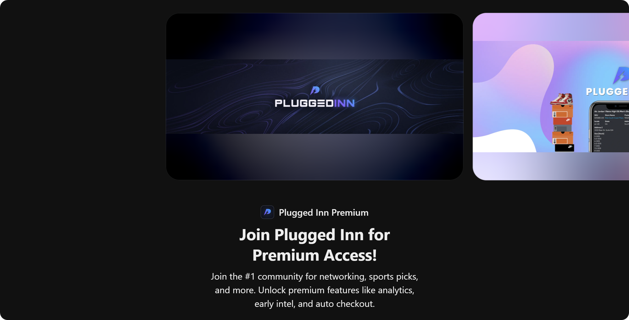 Plugged Inn's Whop store page