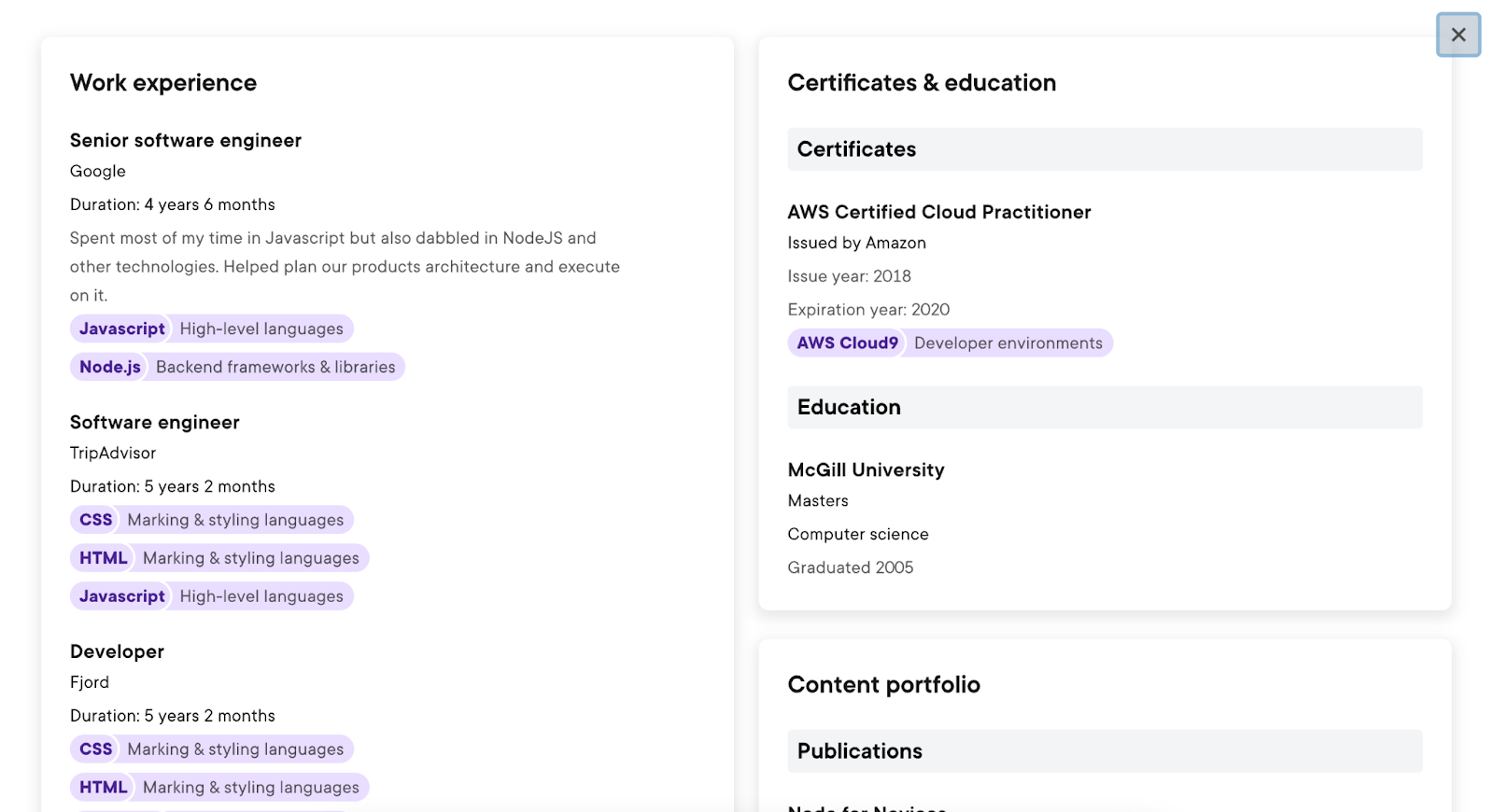 Pluralsight experience