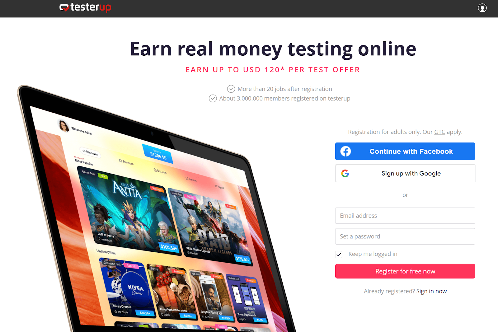 Test websites and apps
