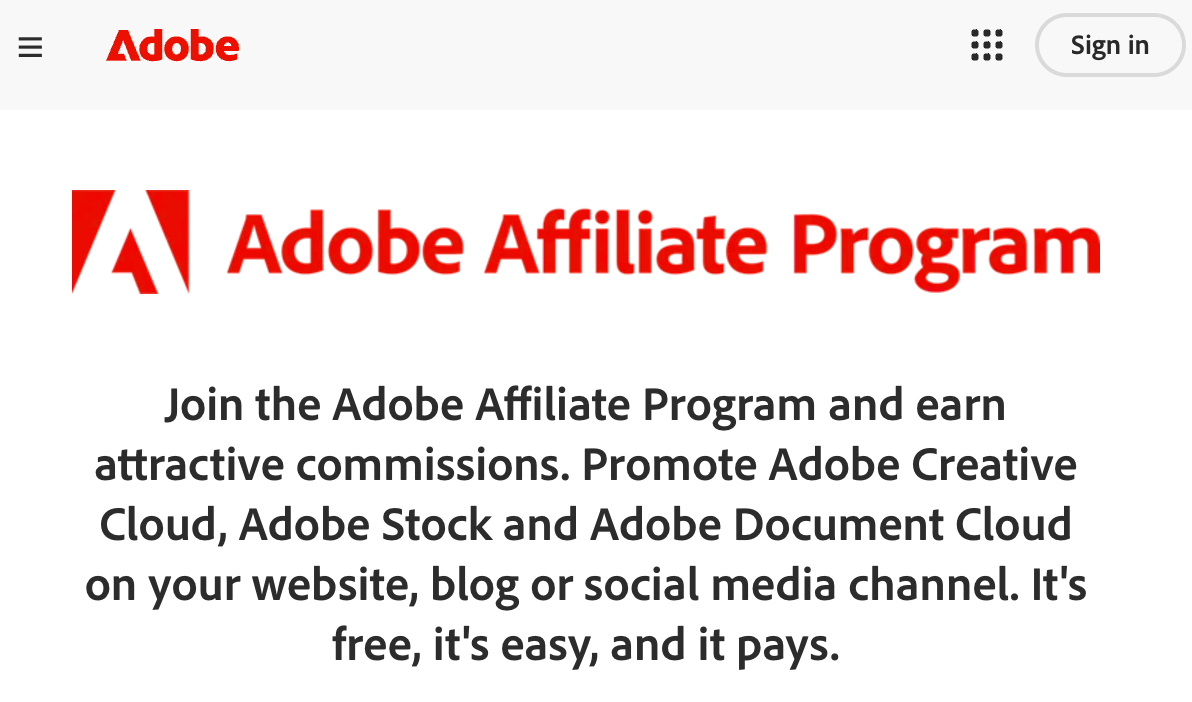 adobe affiliate program