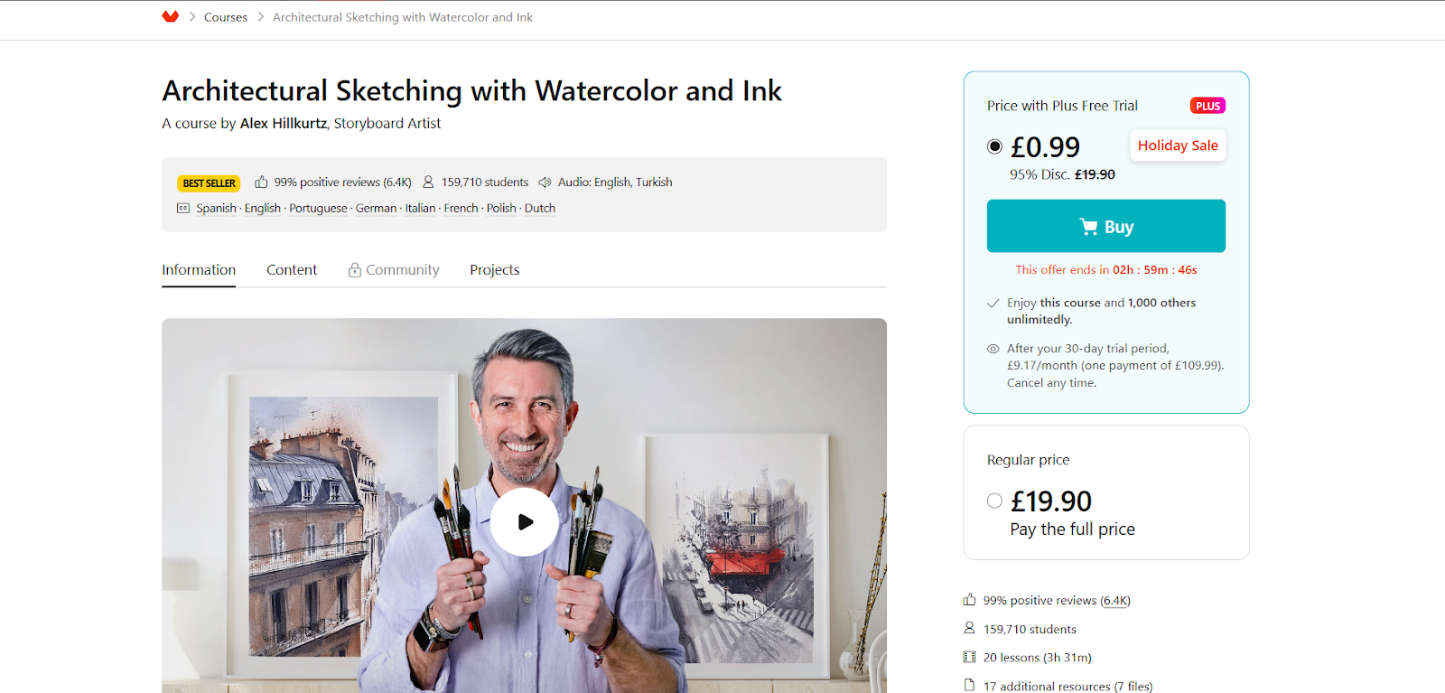 architectural sketching courses Domestika