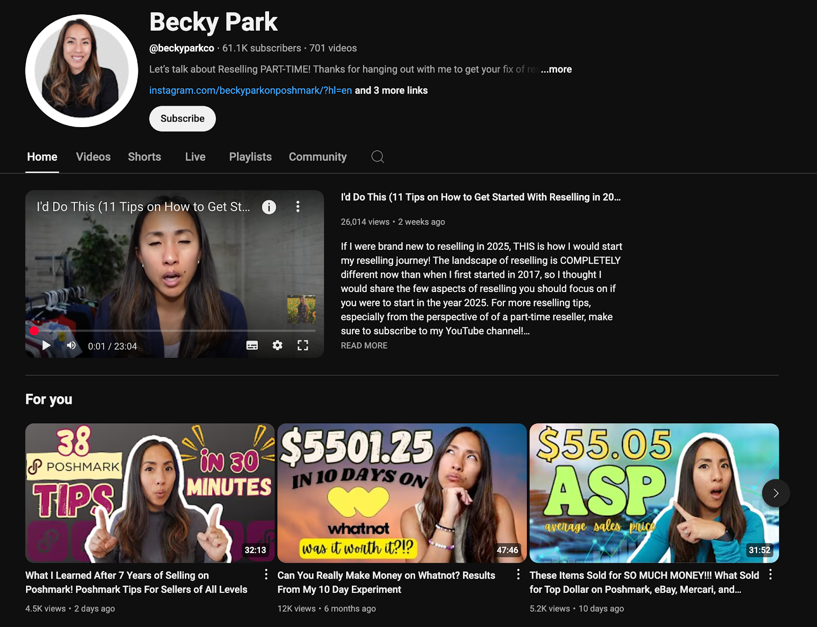 becky park youtube