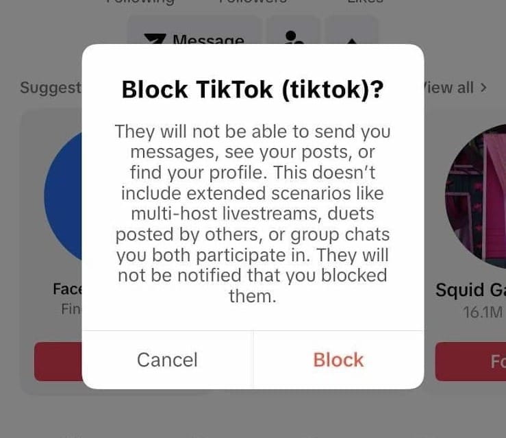 block tiktok