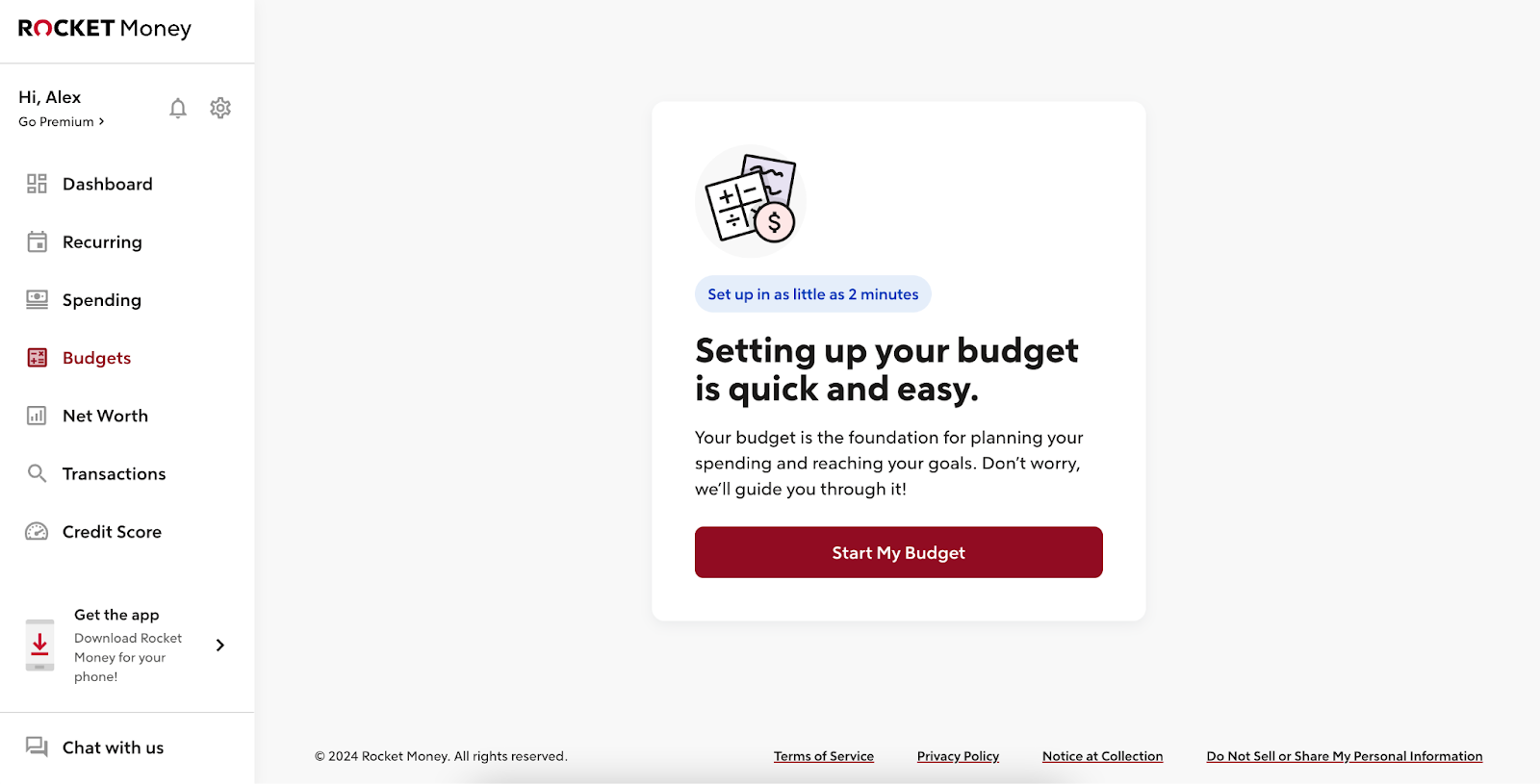 budgets rocket money