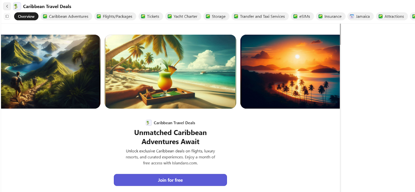 carribean travel deal