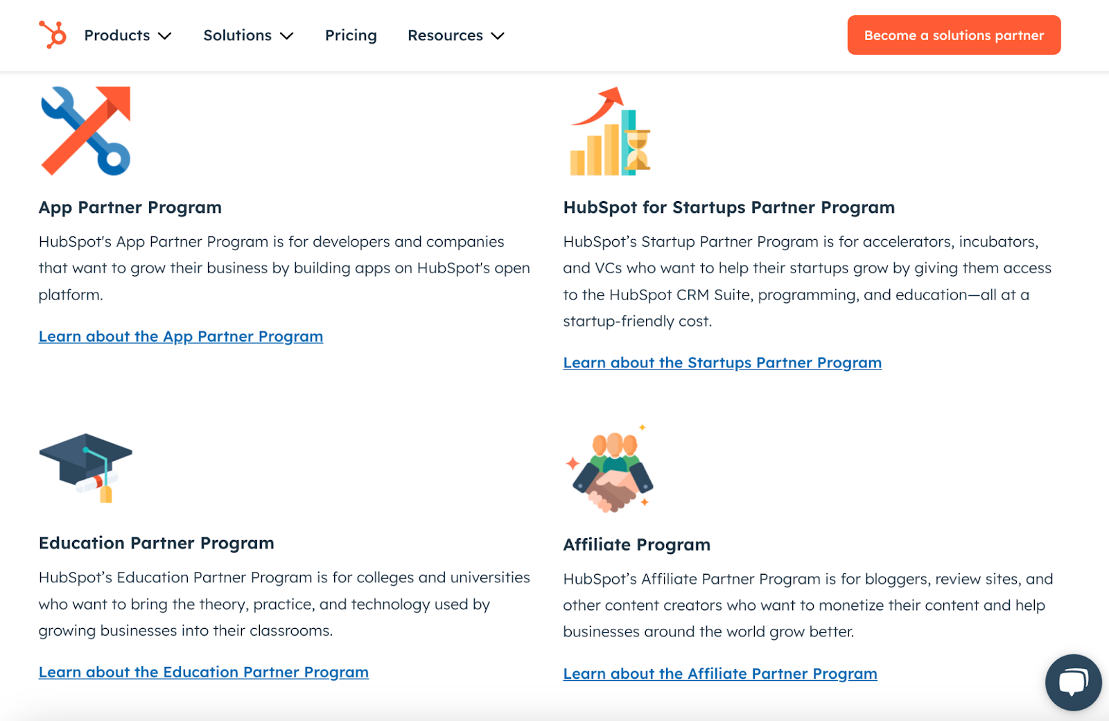 hubspot partner page