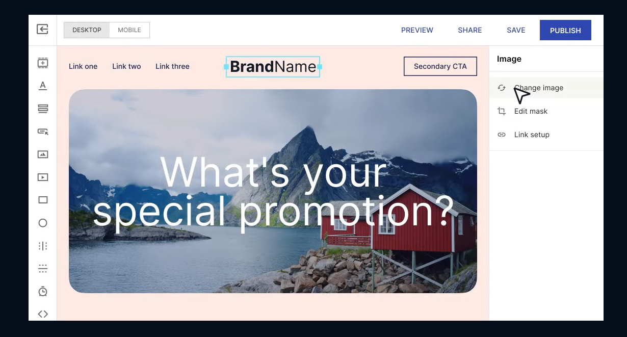 instapage landing page example