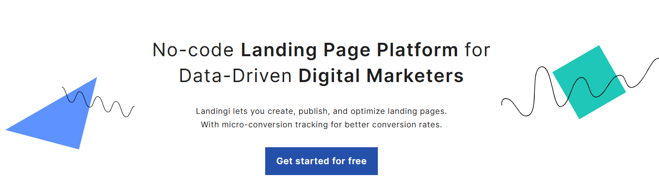 landingi homepage screenshot