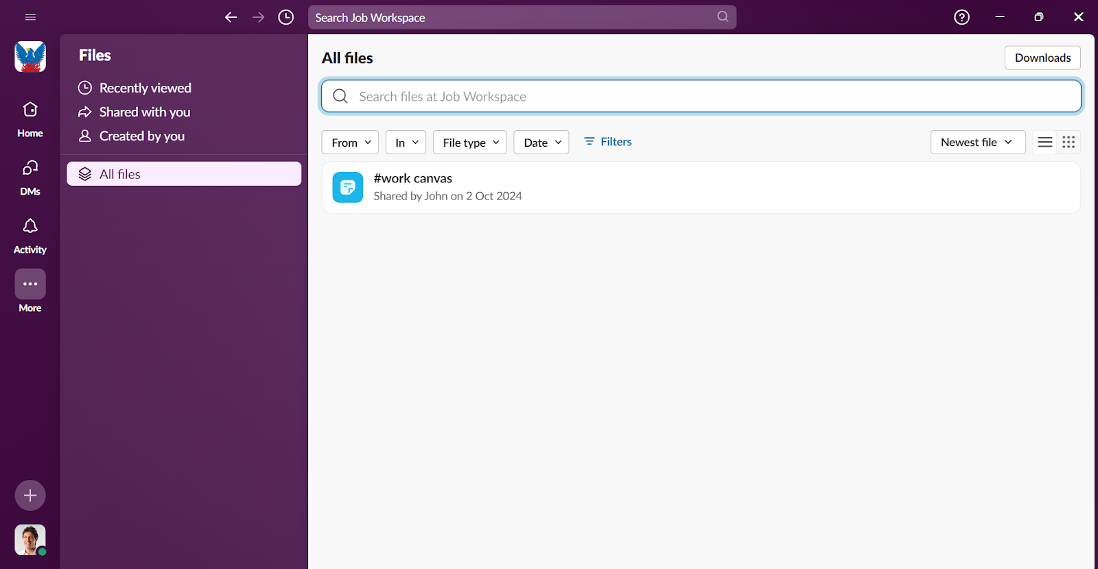 slack file sharing