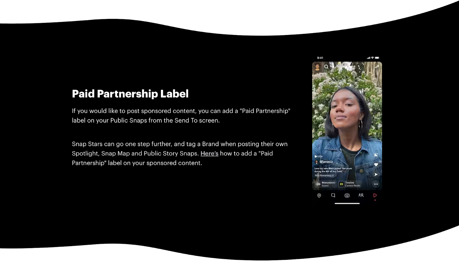 snapchat paid partnership