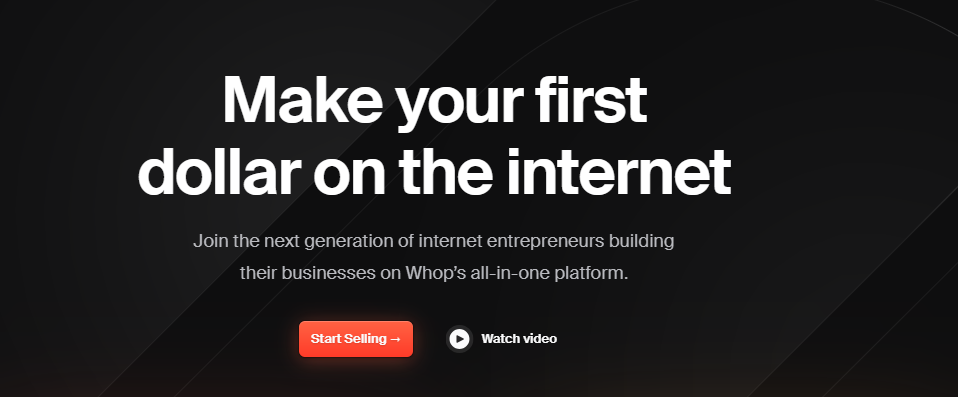 whop screenshot homepage