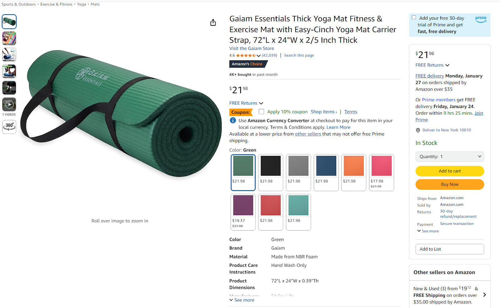 yoga mat