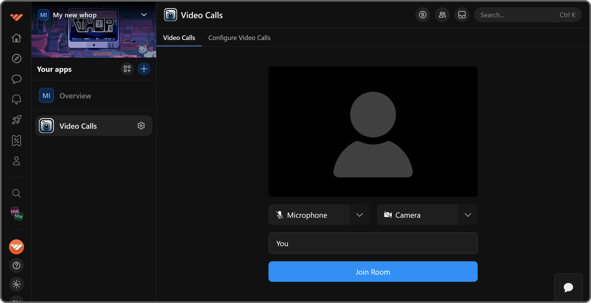 The Video Calls app on Whop