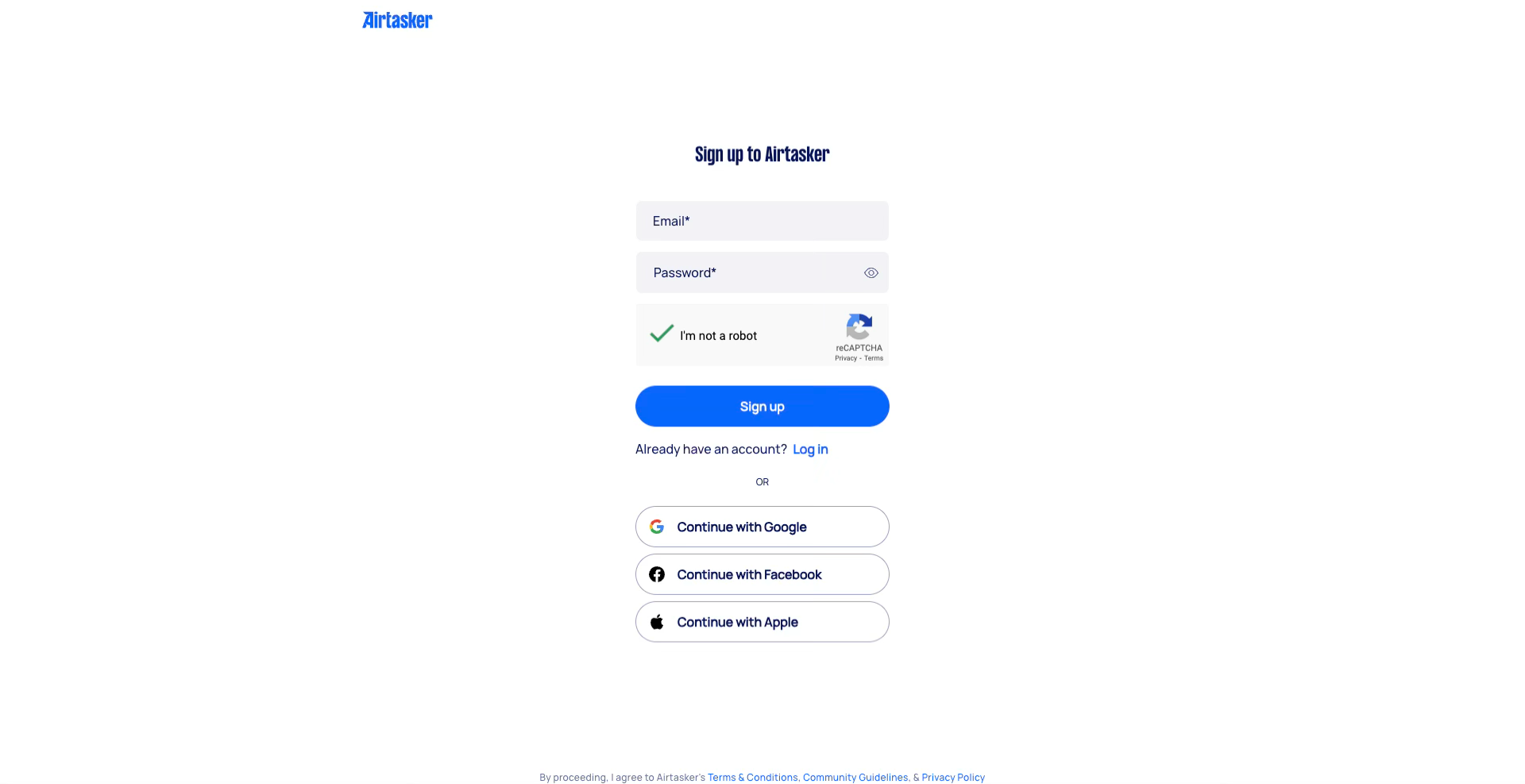airtasker signup