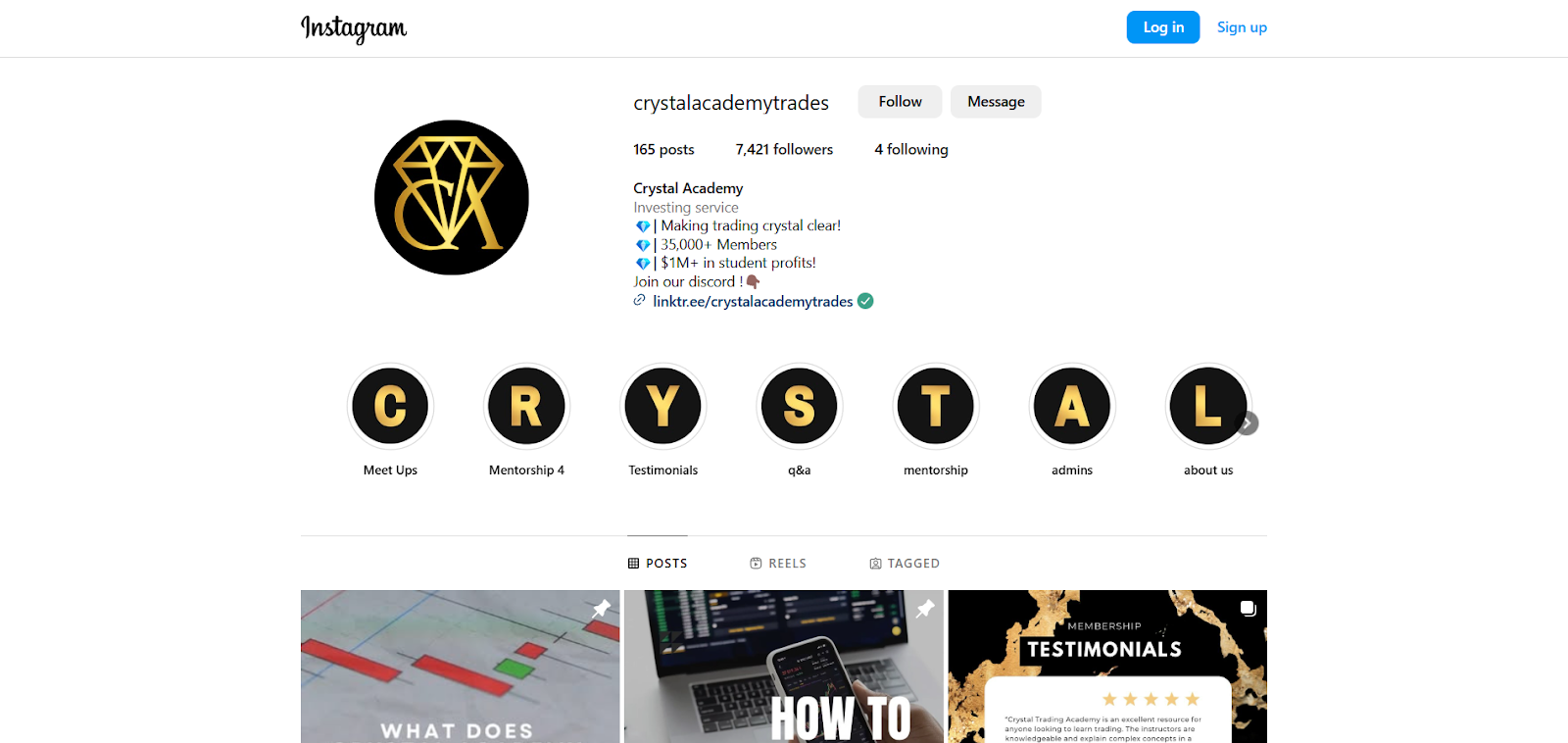 crystal academy trades