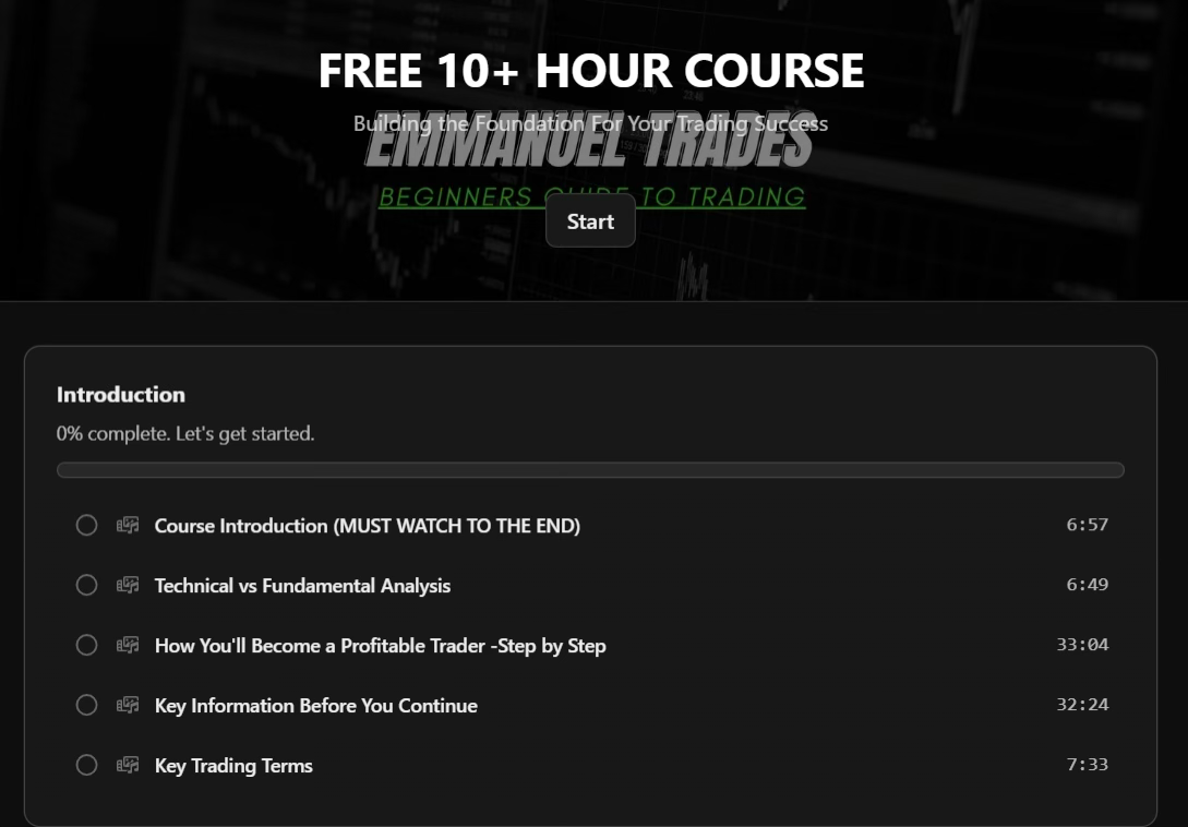 emmanuel trades course