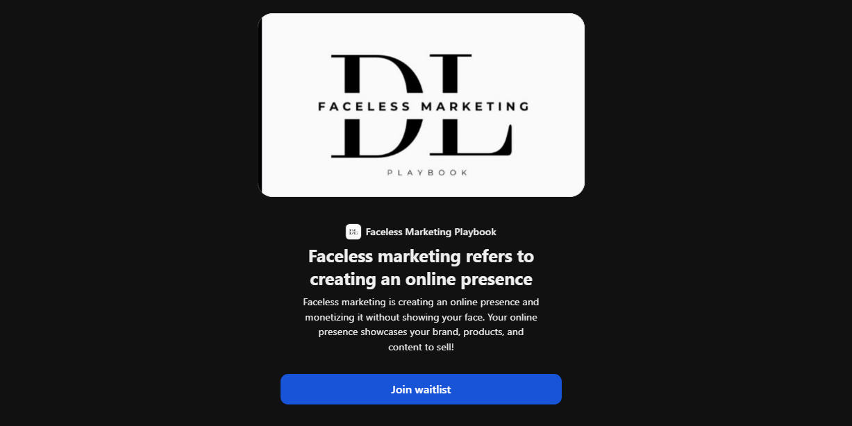 faceless marketing
