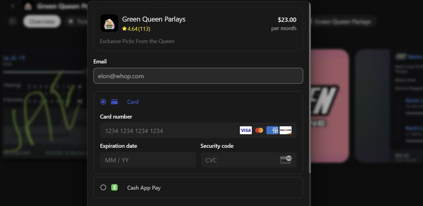 green queen parlays cost