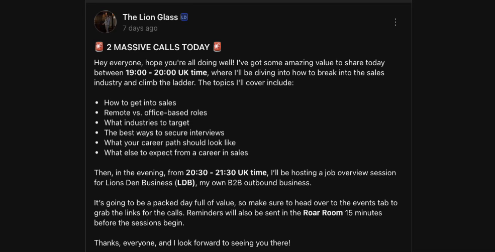 lions den discord