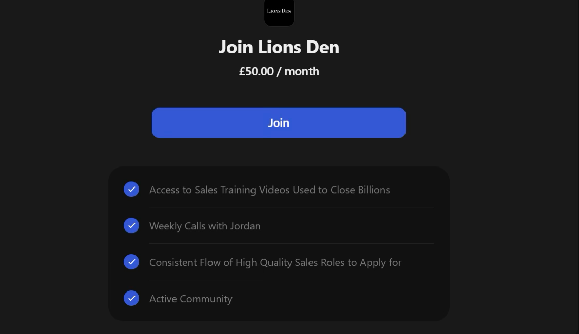lions den membership
