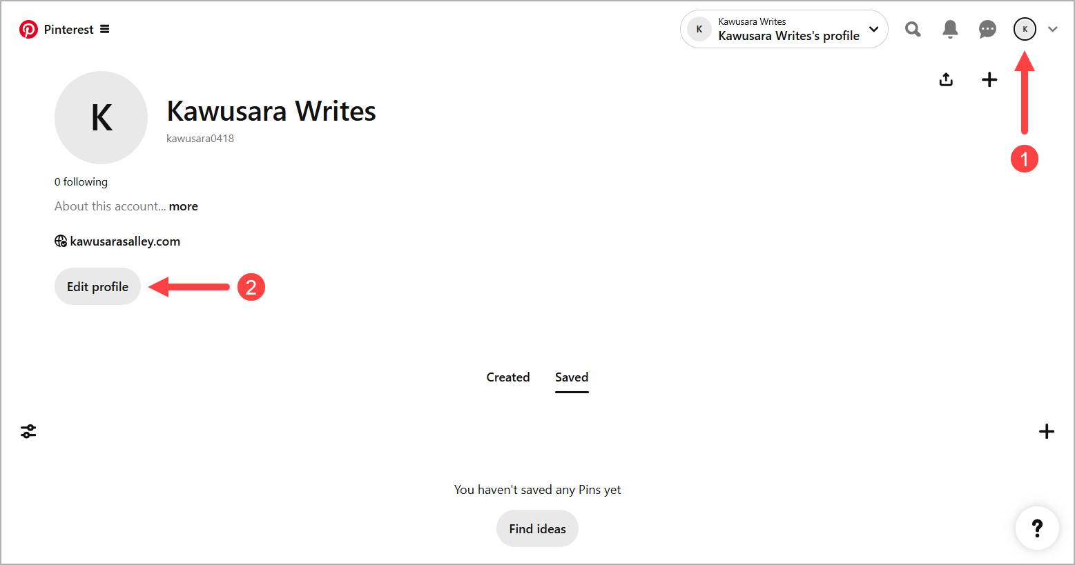 pinterest profile