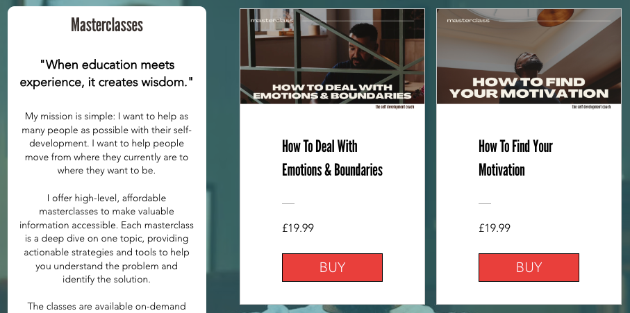 self development coach