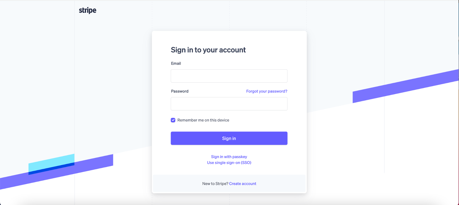 sign in stripe