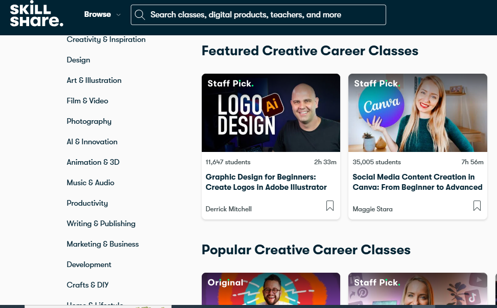 skillshare courses