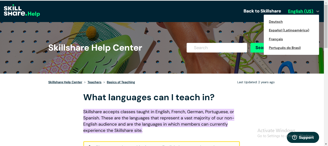 skillshare languages