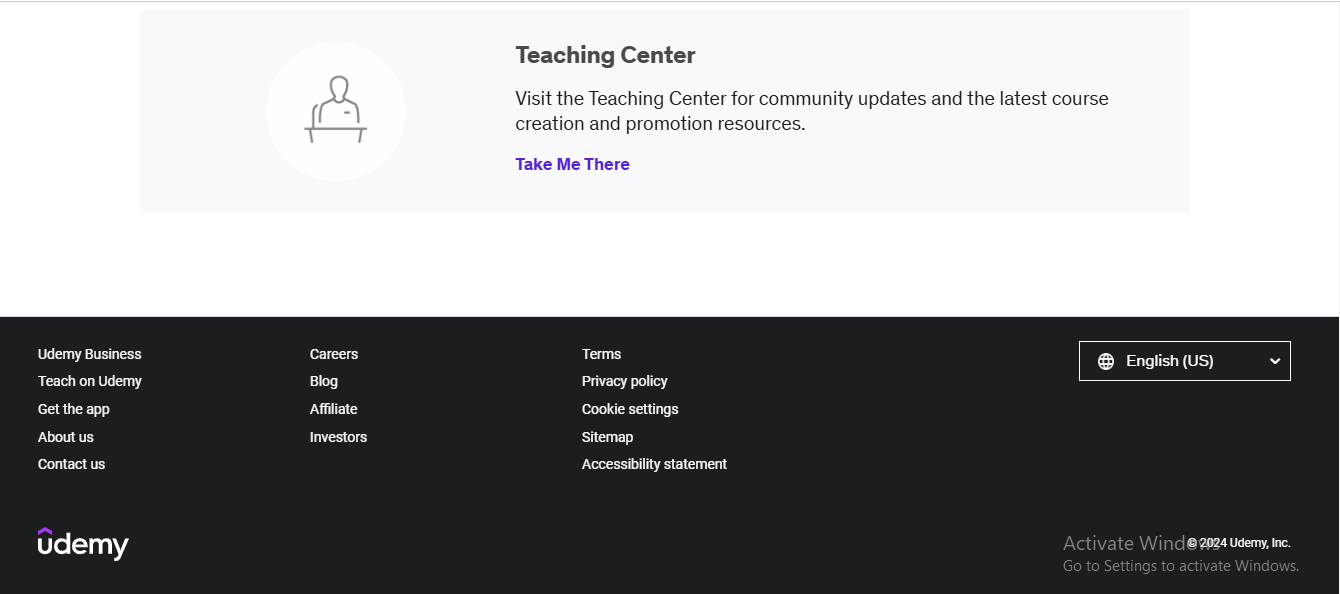 udemy teaching center