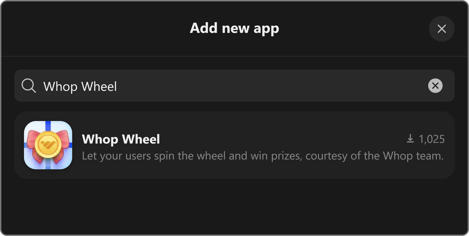 add whop wheel