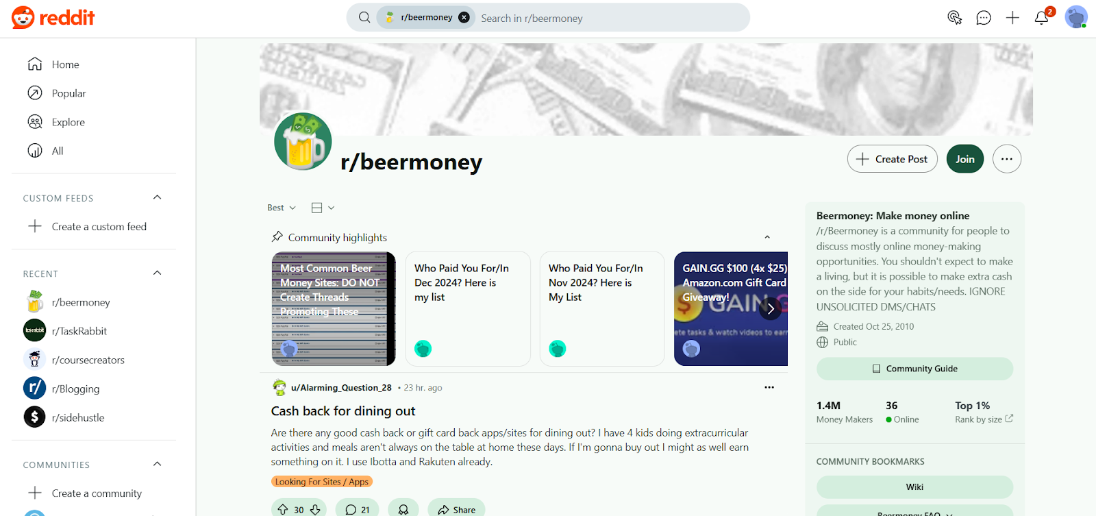 r/beermoney
