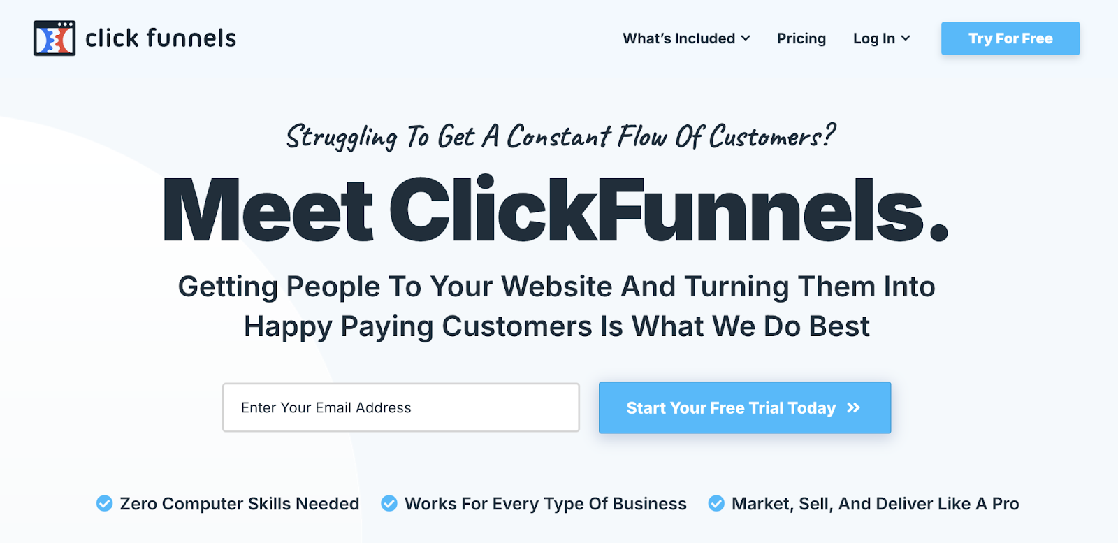 clickfunnels home