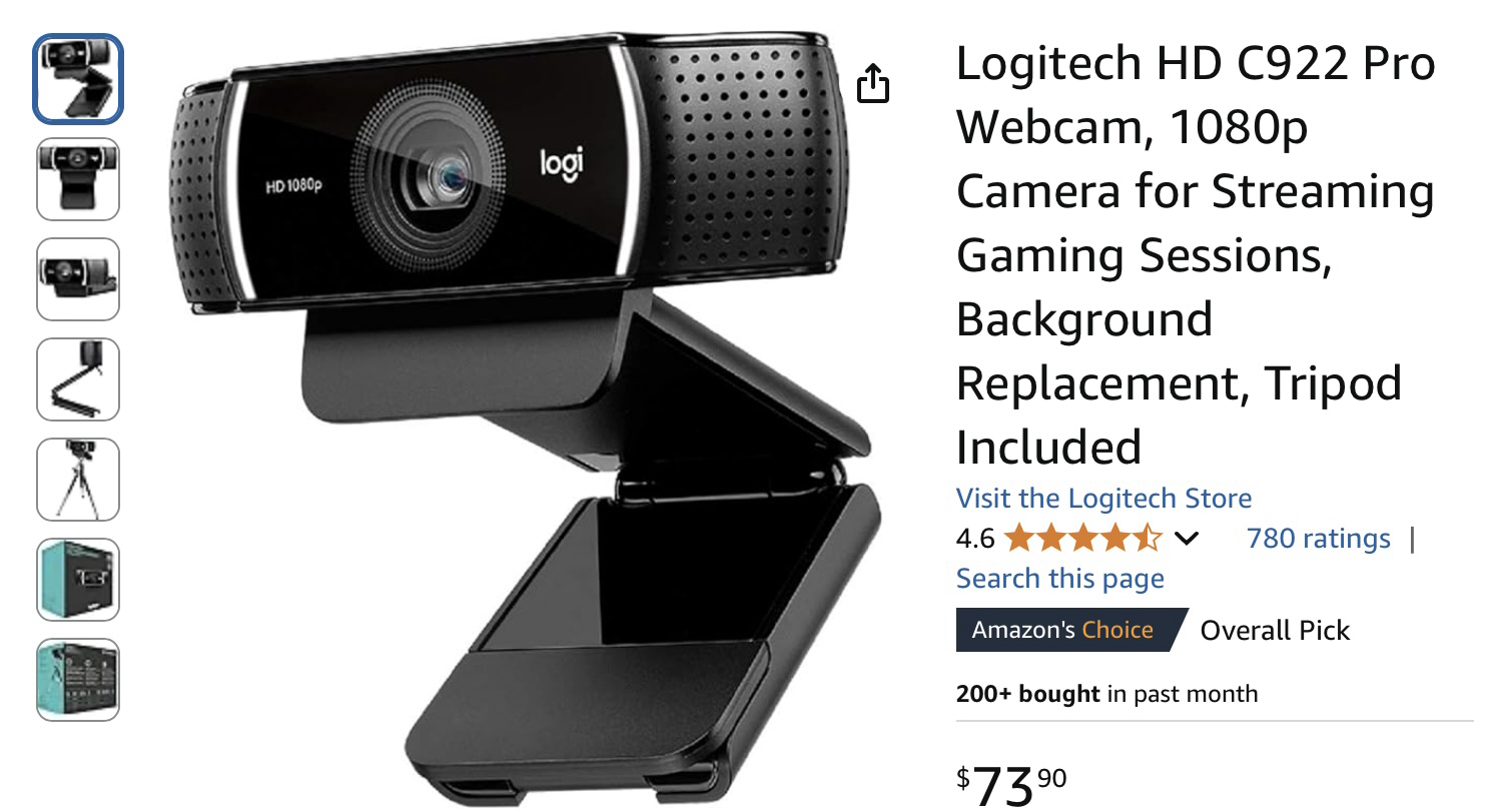 logitech webcam