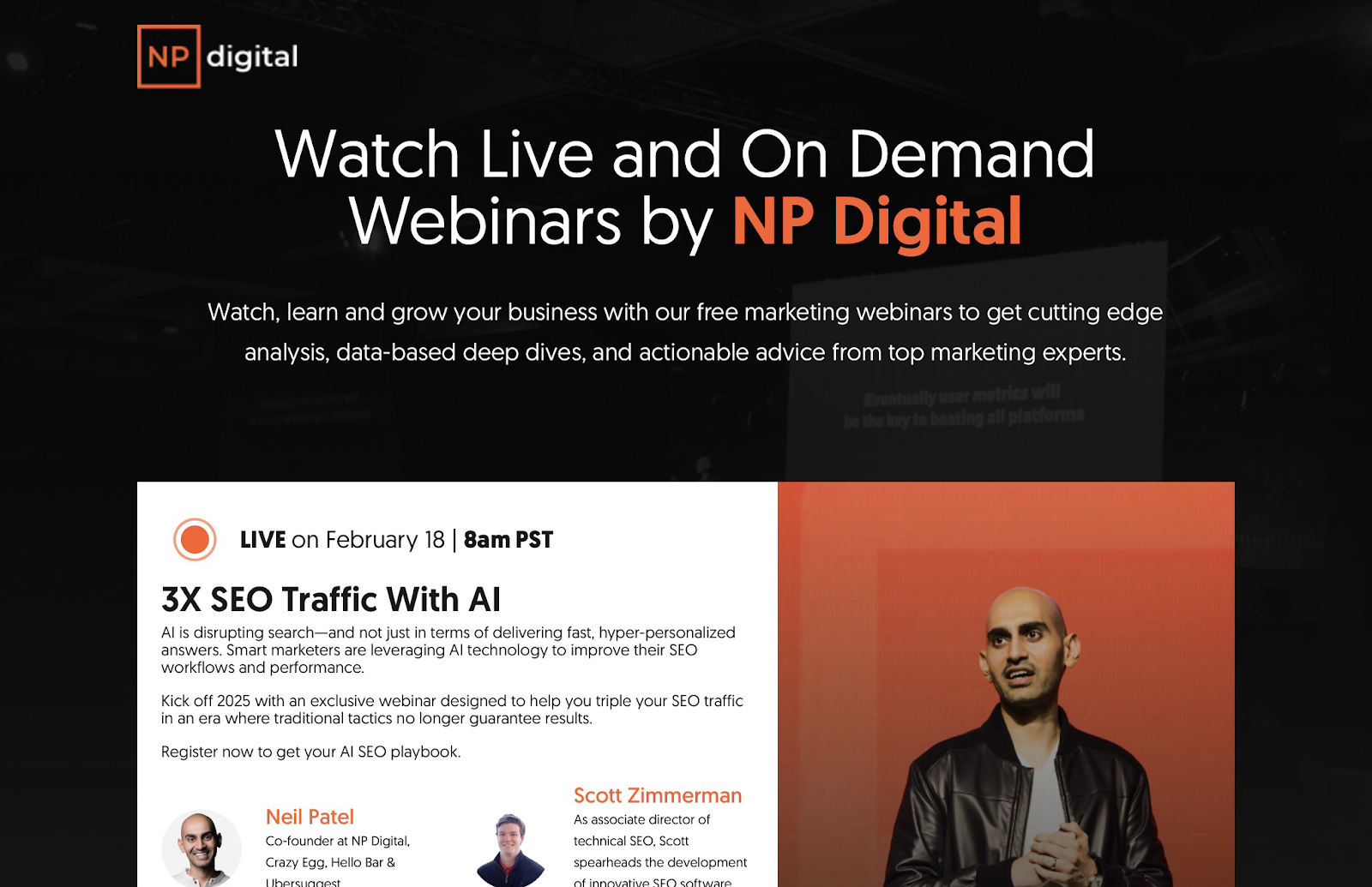 neil patel webinar