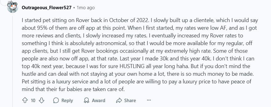 reddit petsitting