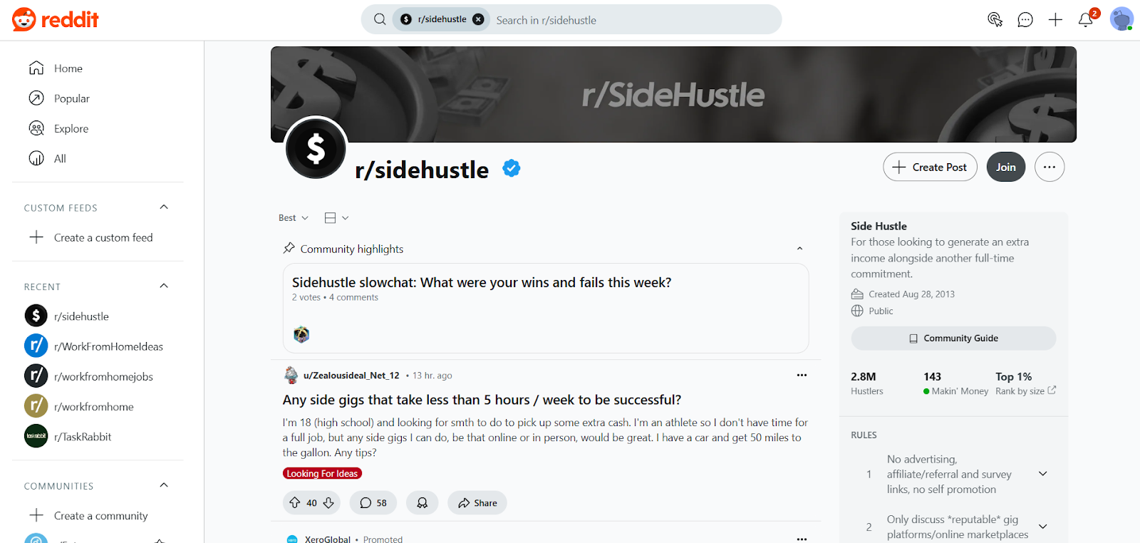r/sidehustle
