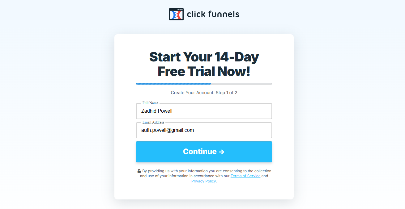 sign up clickfunnels