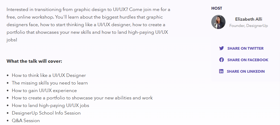 designerup landing page