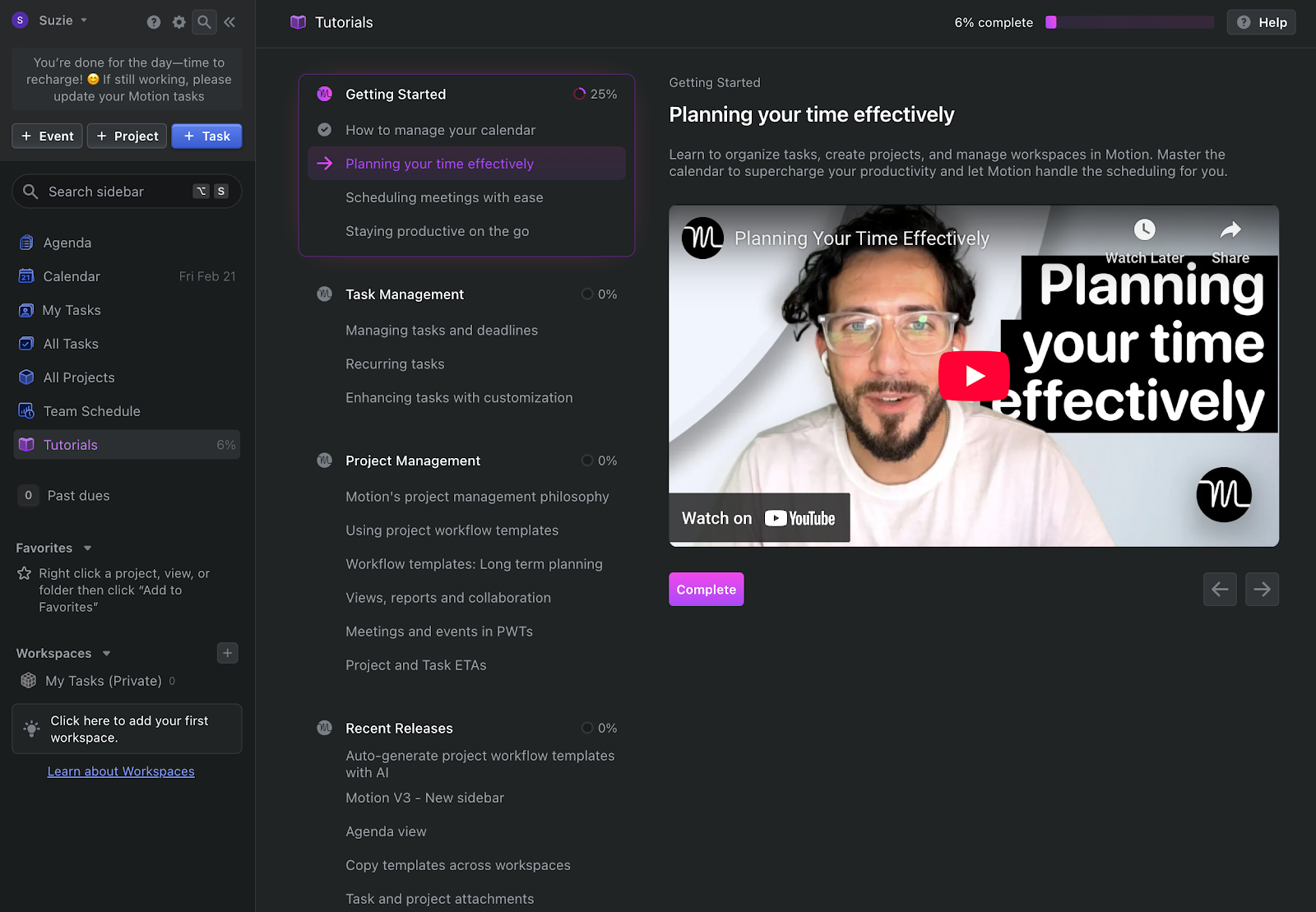 motino getting started