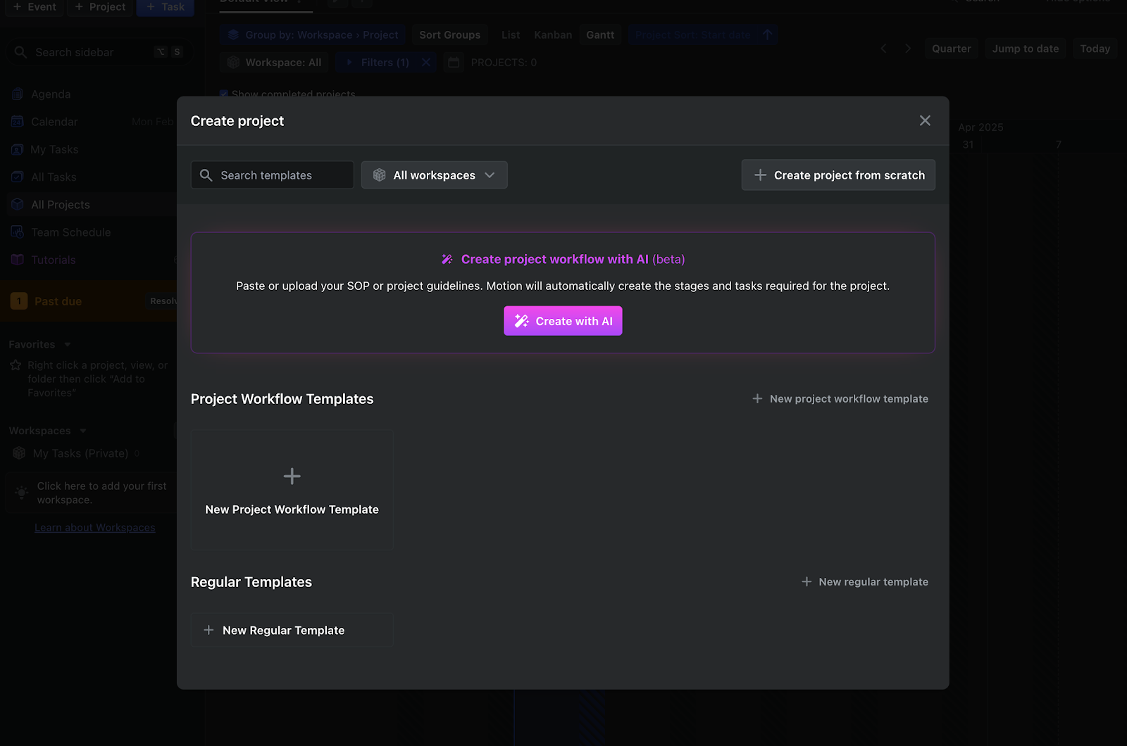 project management motion